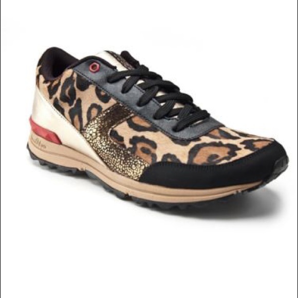 Sam Edelman Leopard Athletic Sneakers Sz 9 - Picture 1 of 3